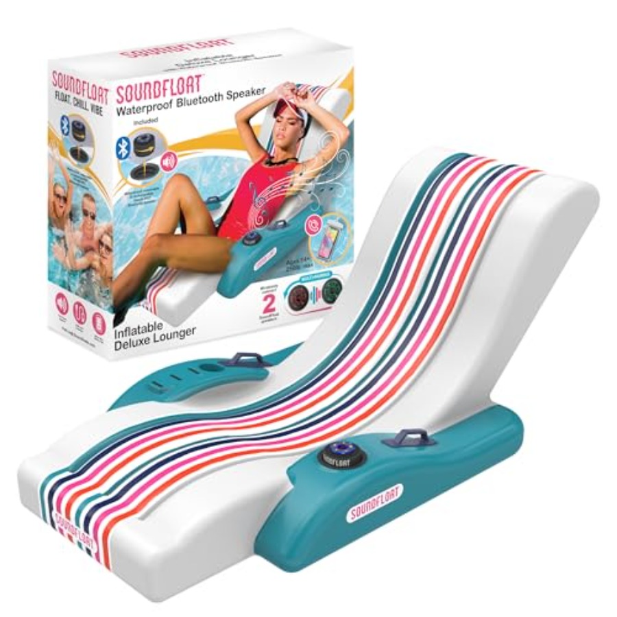 Bluetooth Speaker Waterproof - Tumbona inflable para piscina con altavoz