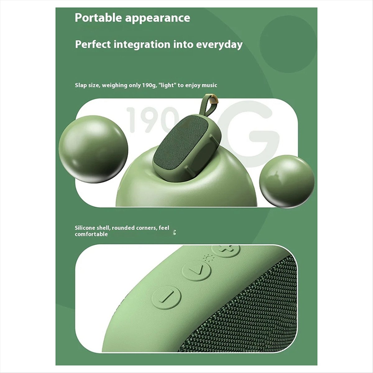 Bluetooth Speaker Waterproof - Altavoz Bluetooth Portátil AS62, Resistente al