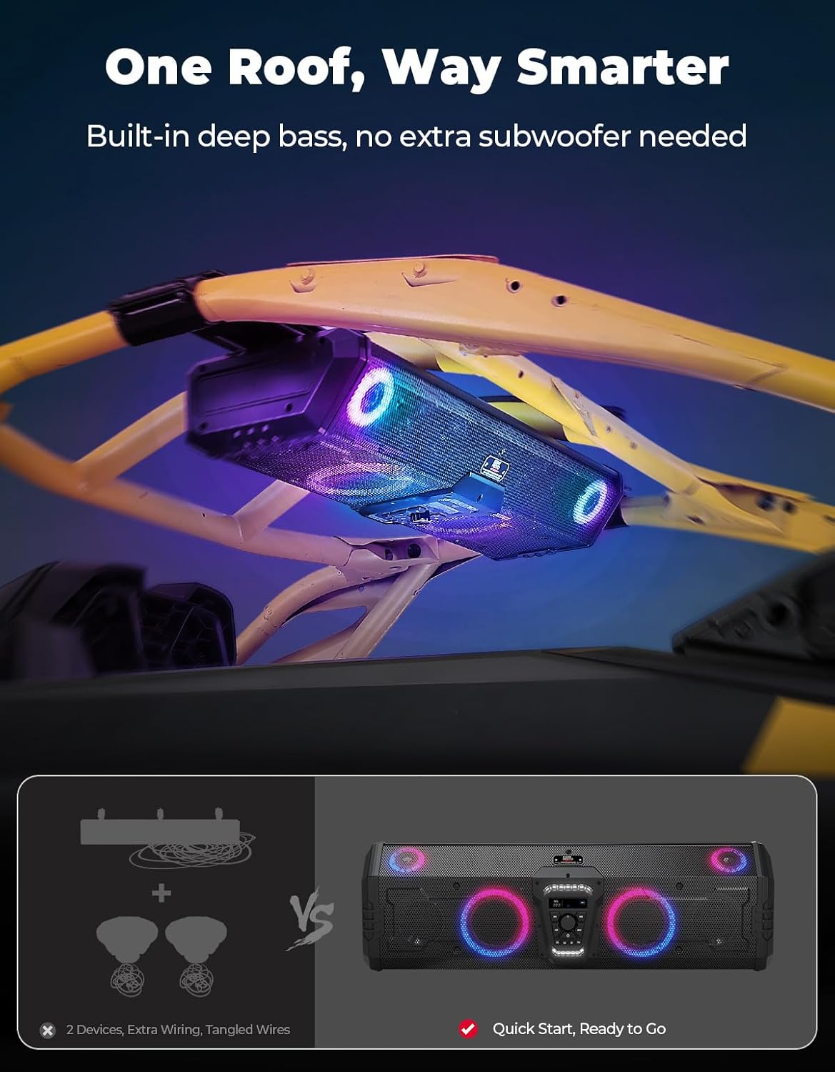 KEMIMOTO UTV Altavoz Bluetooth - Bluetooth Speaker Waterproof reseña y precio
