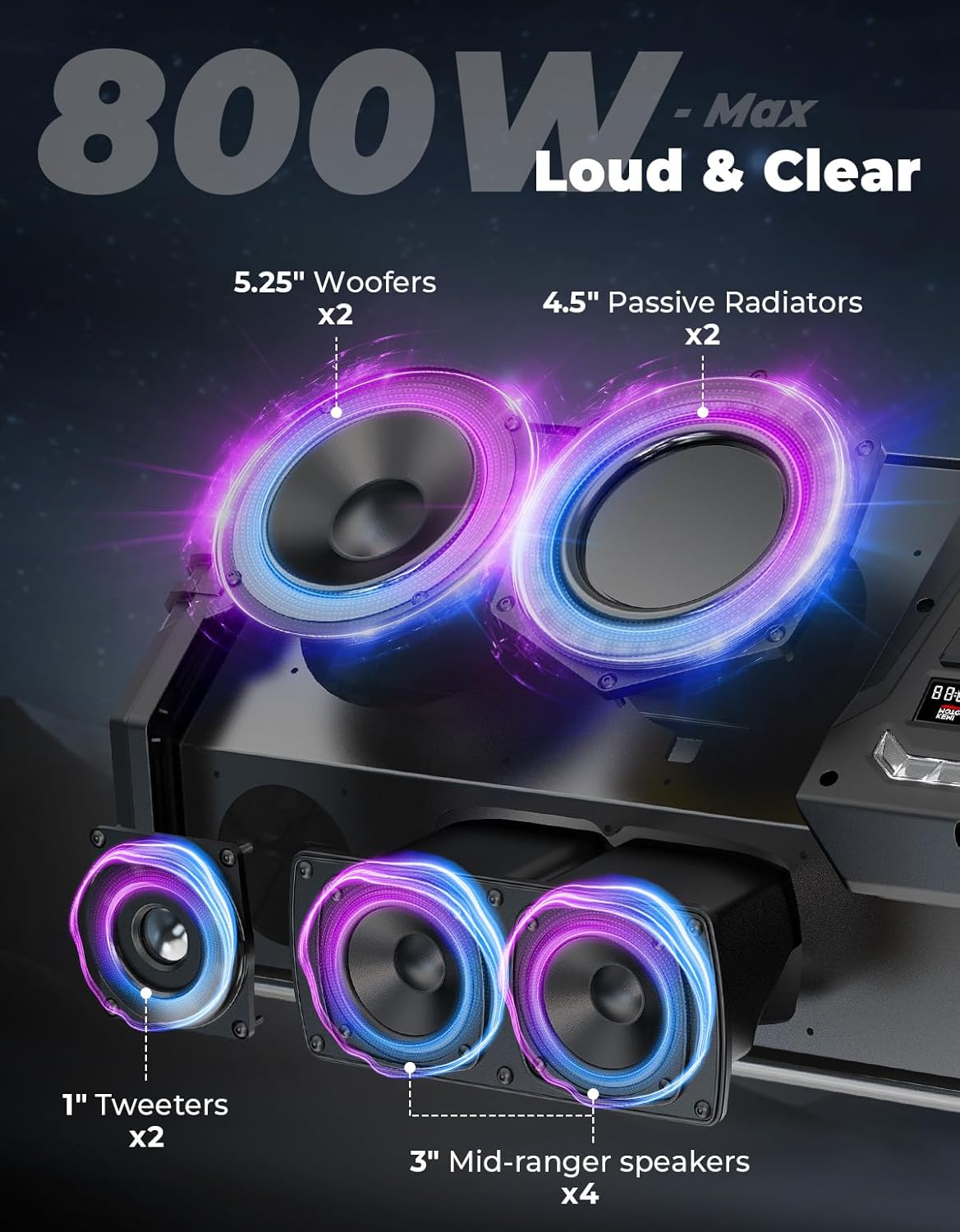 KEMIMOTO UTV Altavoz Bluetooth - Bluetooth Speaker Waterproof reseña y precio